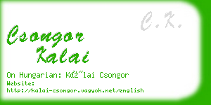 csongor kalai business card